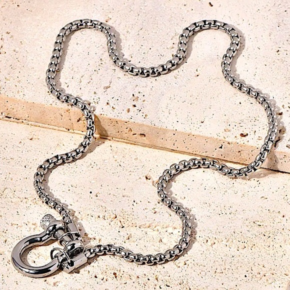 Horseshoe Silver Bracelet Necklace Set HoreseBit Stainless Steel Hypoaller… - Picture 6 of 10